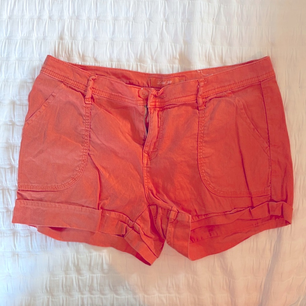 Linen blend shorts